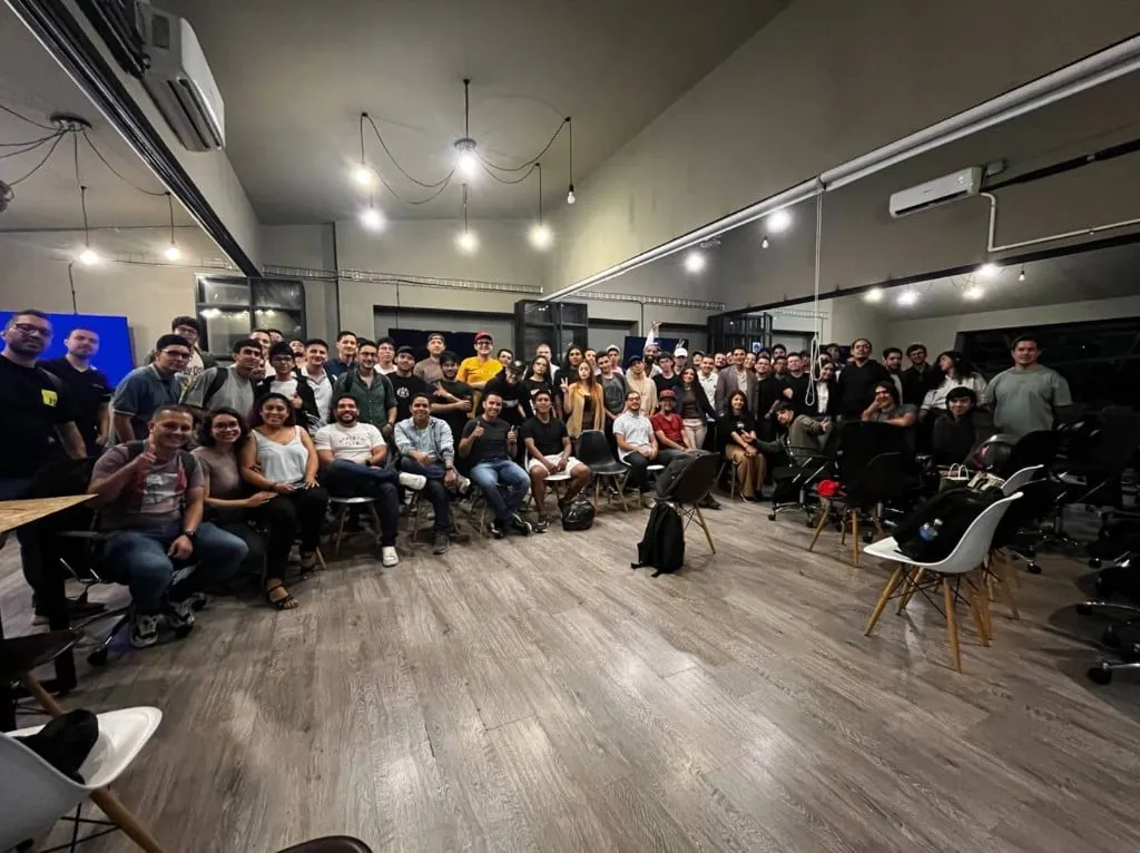 Group photo of attendees at Astro in Action meetup