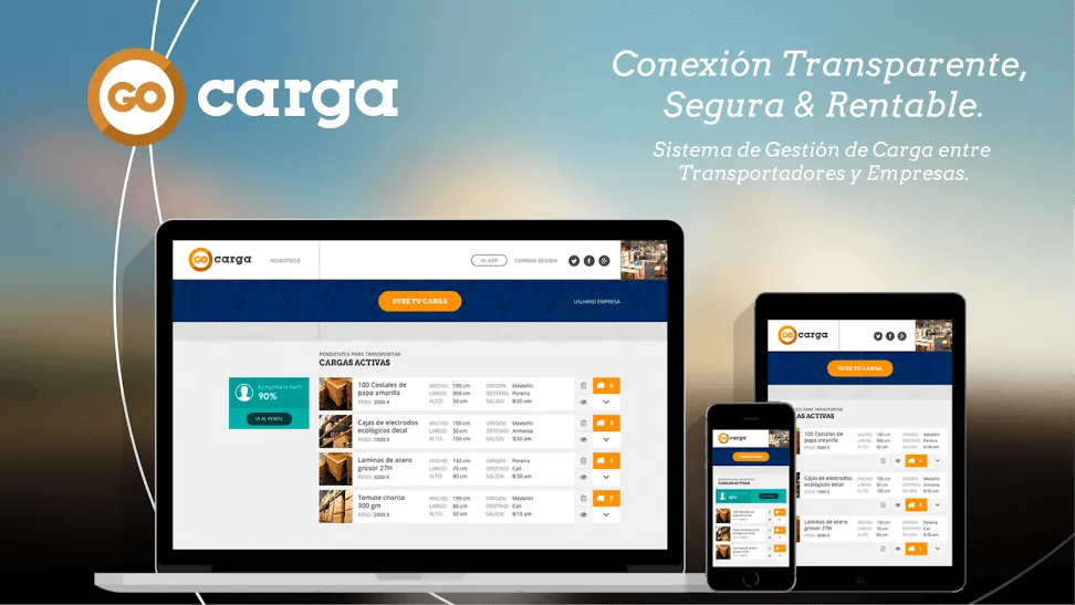 GoCarga web platform screenshot